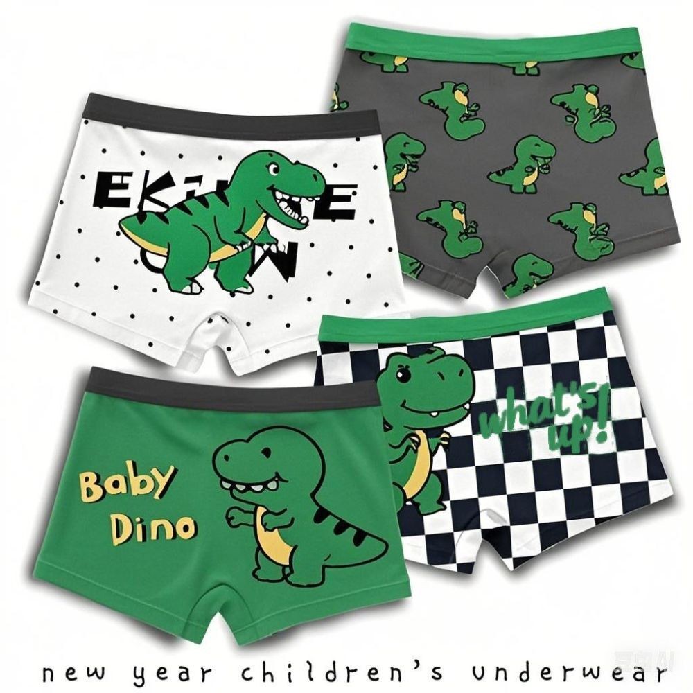 ชุดชั้นในเด็ก 4 ชิ้น กางเกงบ็อกเซอร์ สไตล์ crayon shichan
