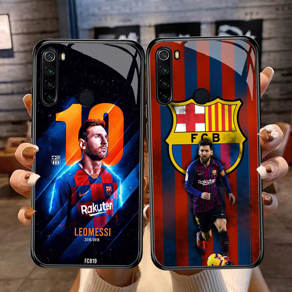 DF-87 Messi in Barcelona Club TPU HD Glass Casing สําหรับ Xiaomi Redmi 8 8A 9 หมายเหตุ 8 10 Pro Lite