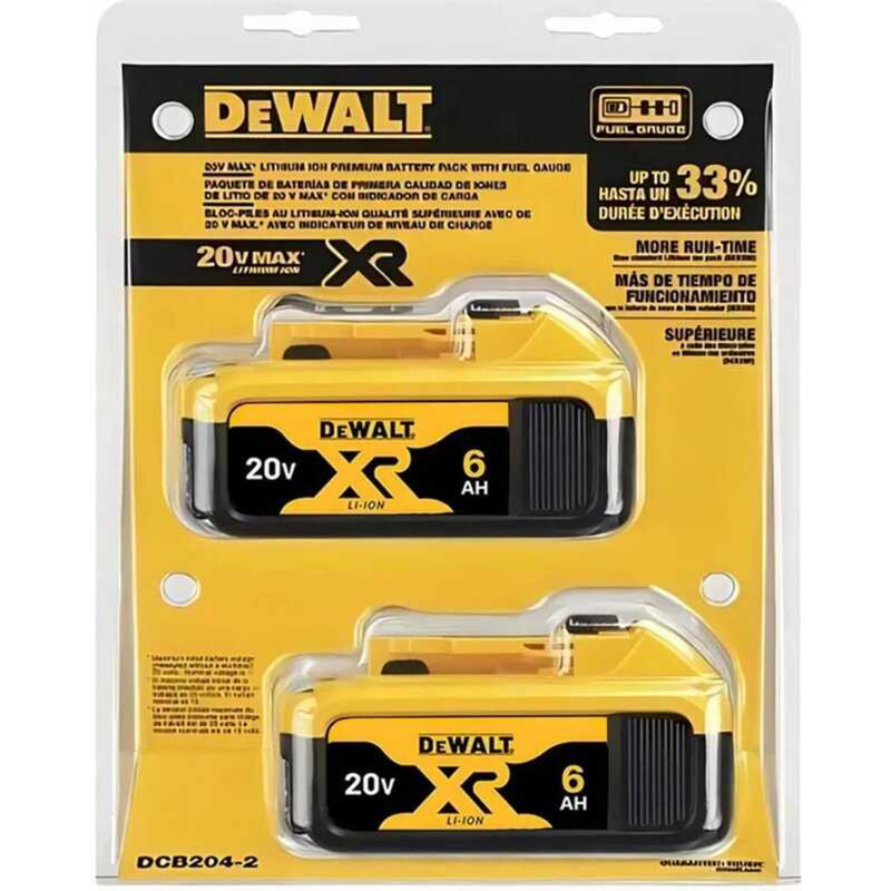 20V, แบตเตอรี่ลิเธียมไอออนแบบชาร์จได้ 6AH ของแท้, DCB115, DCB118, ชาร์จเร็ว, แบตเตอรี่เครื่องมือ 2