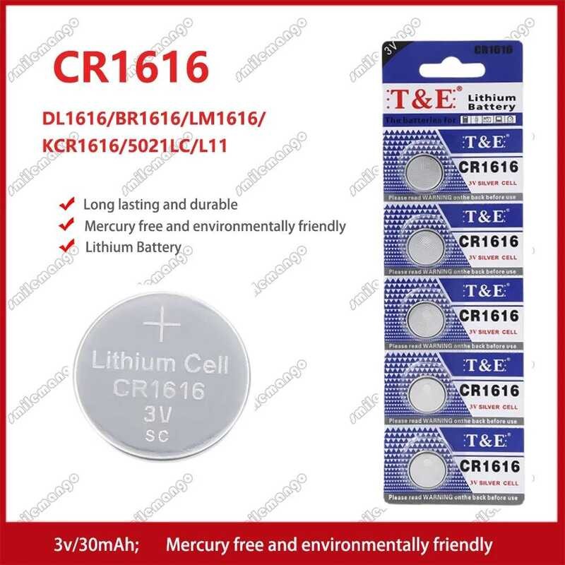 แบตเตอรี่ลิเธียมแบบปุ่ม CR1616 3V 2PCS-50PCS DL1616 BR1616 ECR1616 5021LC L11 L28 LM1616 CR 1616