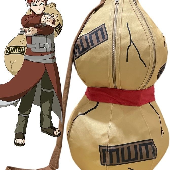 Gaara เล่นอะนิเมะอุปกรณ์ต่อพ่วง Naruto I Gaara Gourd Ball Bag Champion