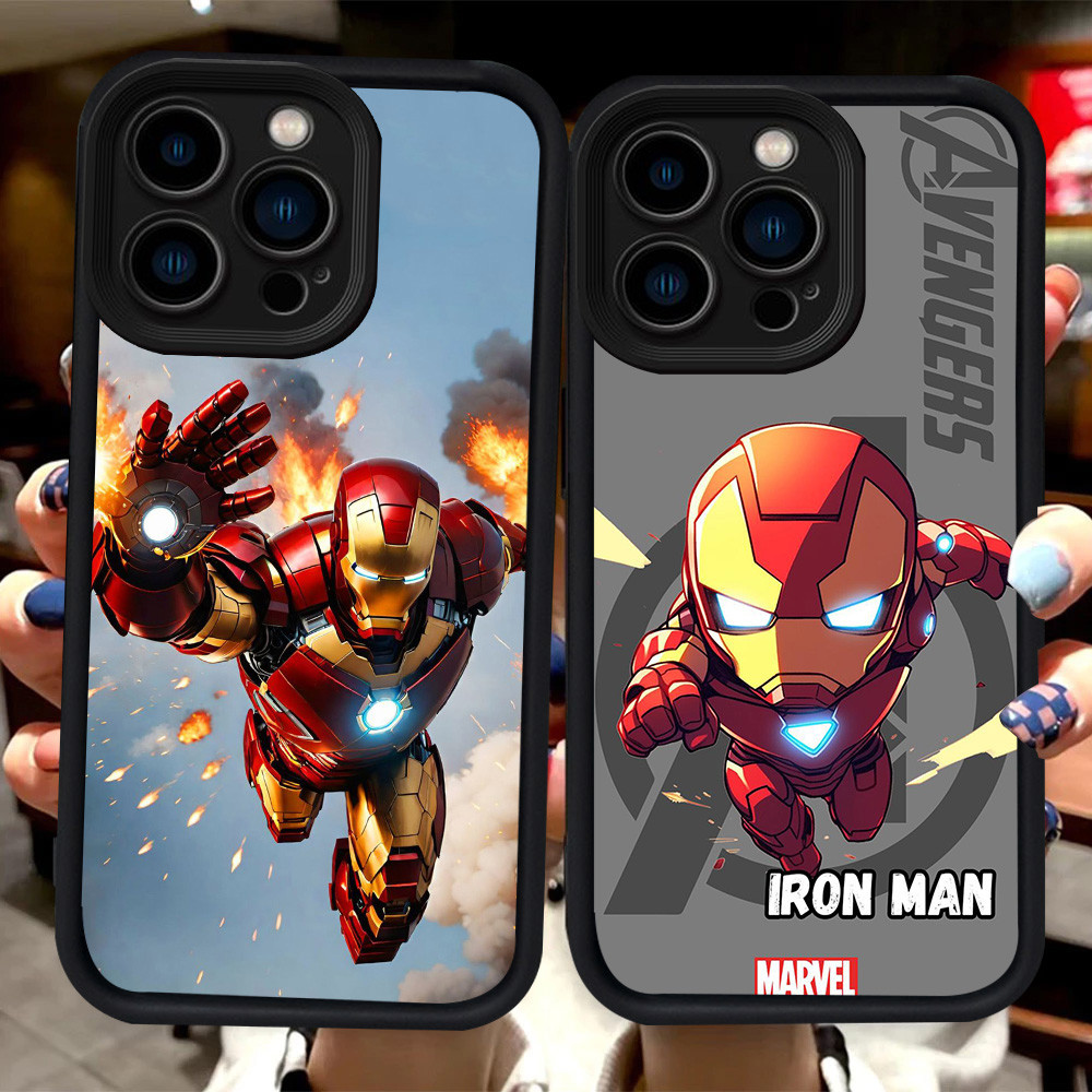 H46 เคส Iron Man สําหรับ iPhone 11 8 7 14 12 13 Pro Max Plus