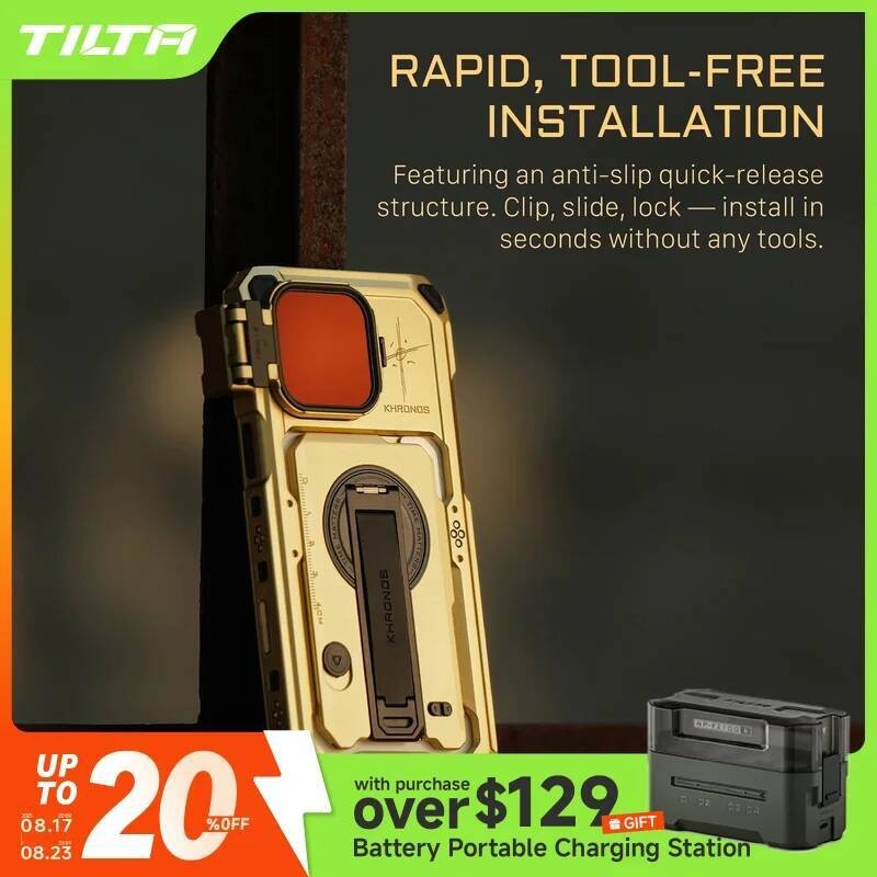 TILTA Khronos x On the Roam Cage kit for iPhone 16 Pro/Pro max Kit iPhone with Magnetic Card Case-Go