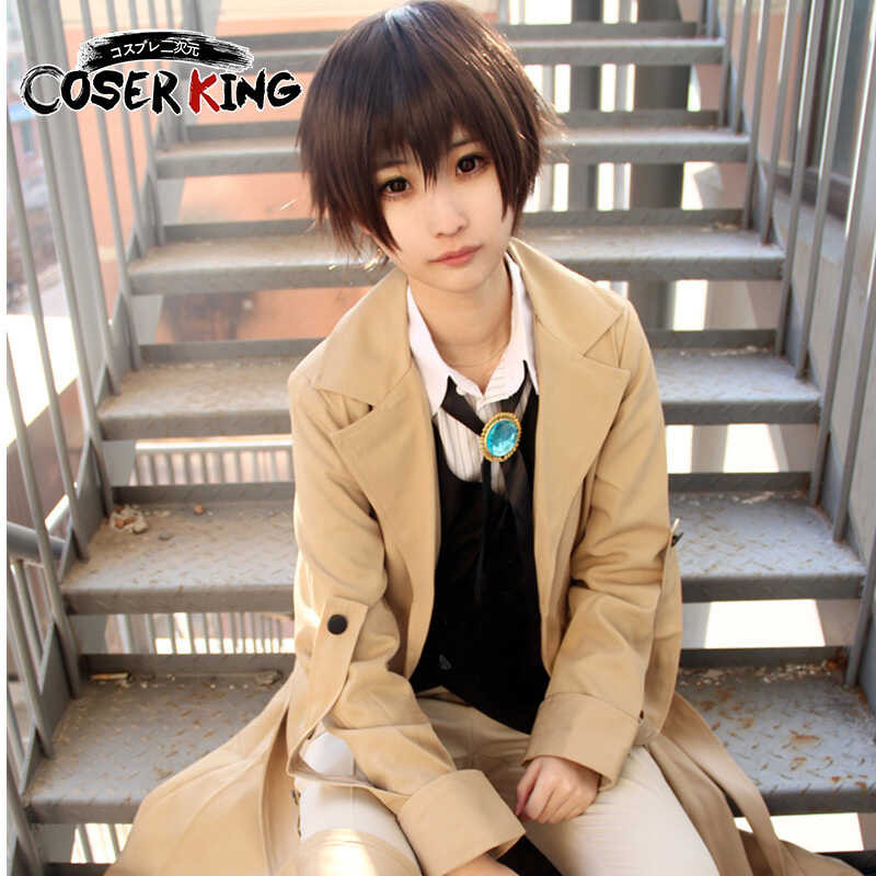 [Lxyh- COSER King] Anime Bungo Stray Dogs Dazai Osamu Armed Detective Agency Cosplay Costume Set Ma
