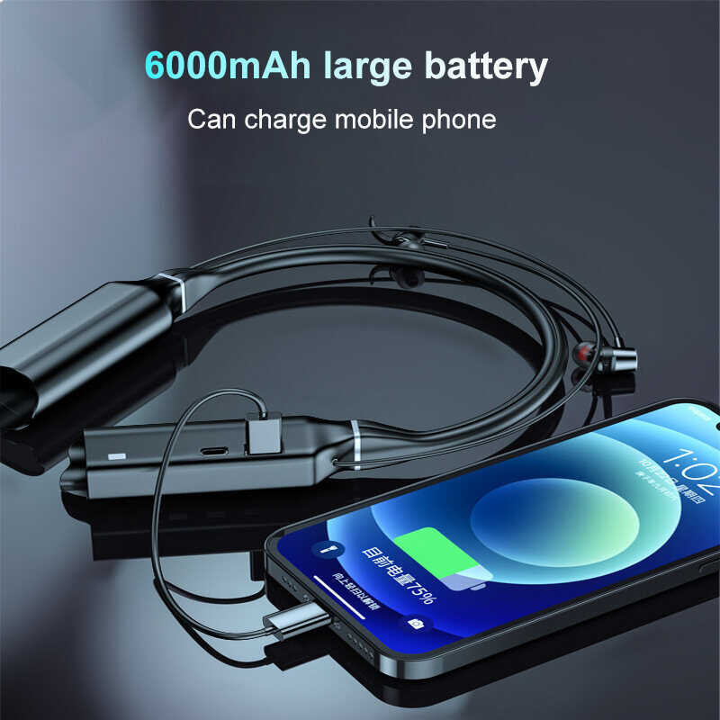 600ชั่วโมงเล่นเพลงหูฟังบลูทูธติดคอ Ipx5กันน้ำกีฬาหูฟั