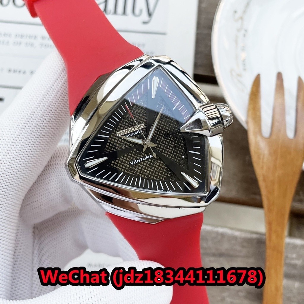 H *amilton Adventure Series Triangle Case Elvis 80th Anniversary Fashion Mechanical Men 's Watch