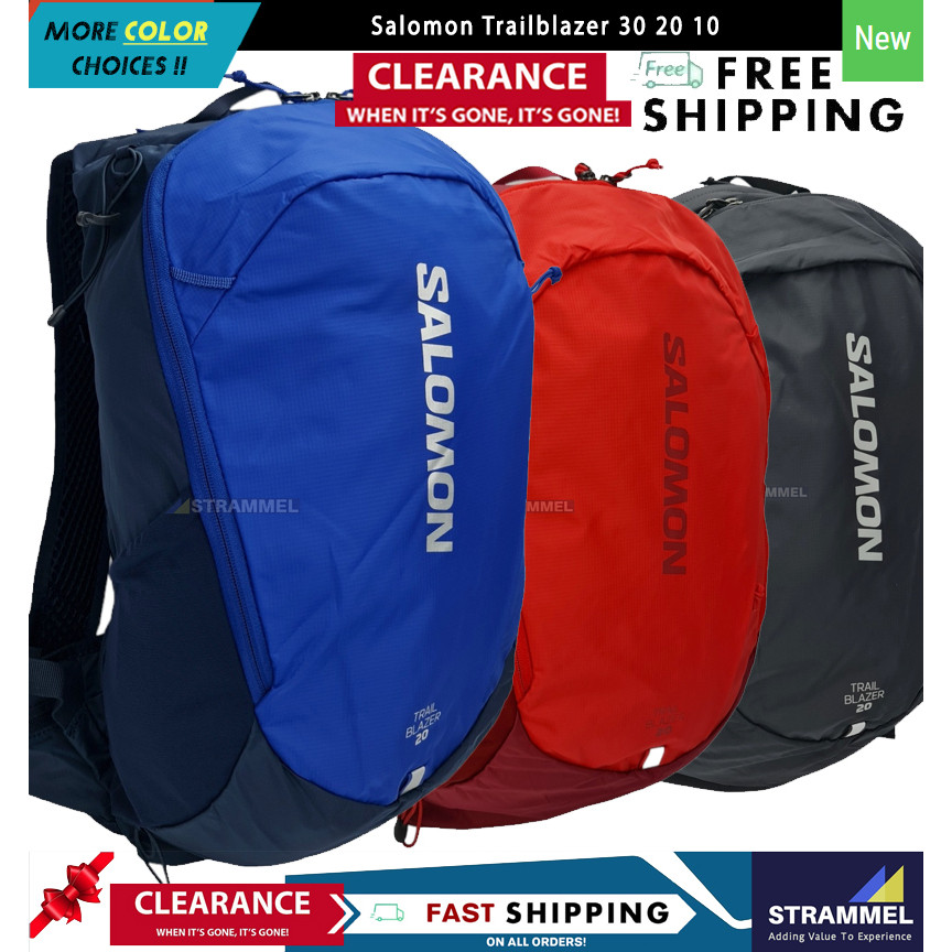 ออกแบบที่ได้รับการอัปเดต Salomon TRAILBLAZER 20 Litre กระเป๋าเป้สะพายหลังสําหรับเดินป่าเดินป่ากระเป