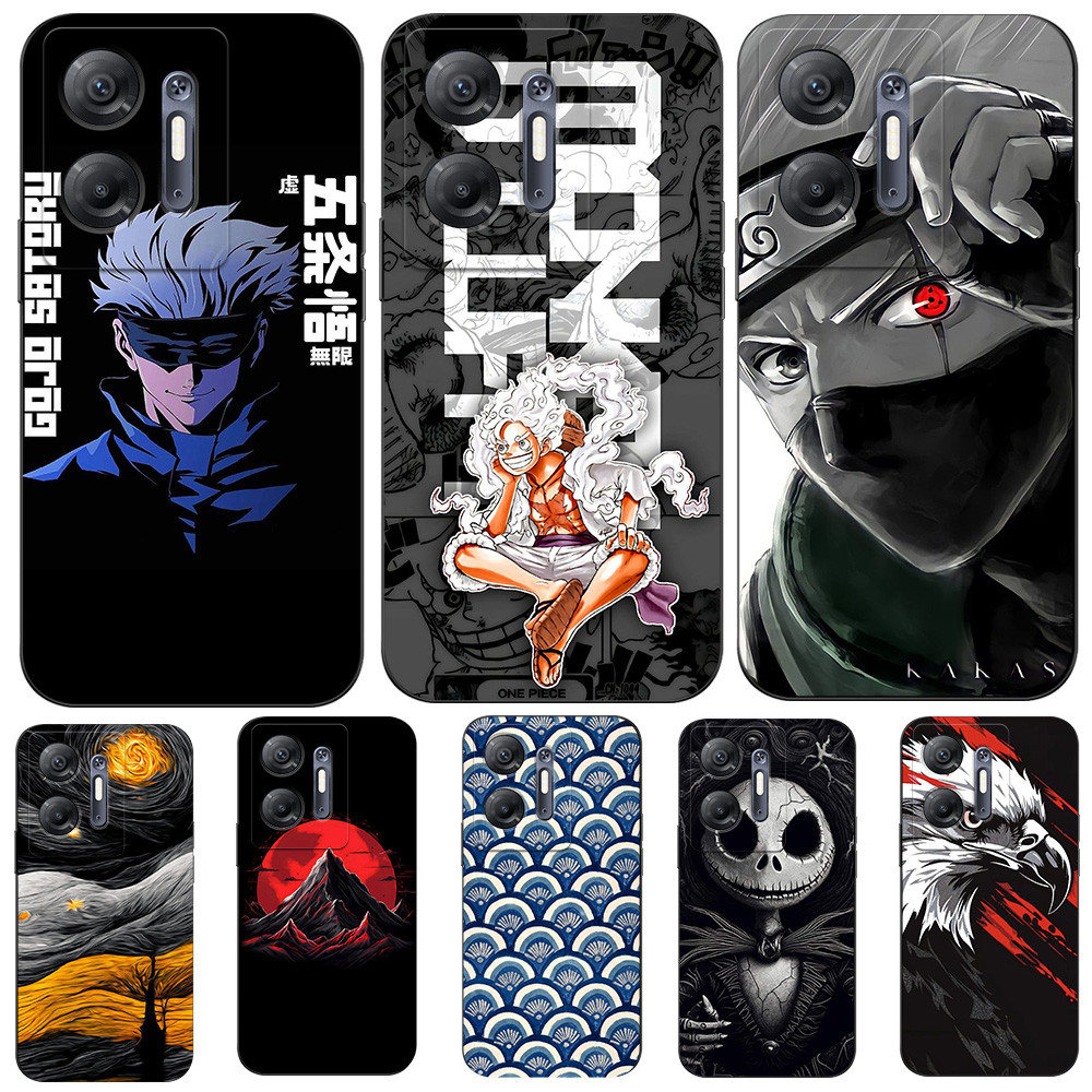 เคสสําหรับ infinix HOT 30 5G (X6832) Silicon Phone Back Cover เคส tpu สีดํา Cool Anime