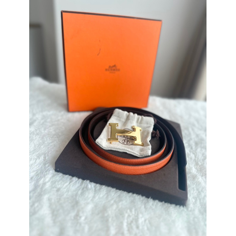 Auth. Hermes revisible belt