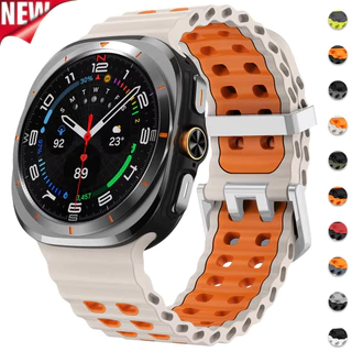 Ocean สายซิลิโคนสําหรับ Samsung Galaxy Watch 9/8 40 มม.44 มม.สร้อยข้อมือสําหรับ Galaxy Watch 8 คลาสสิก 46 มม.สายรัดข้อมือ