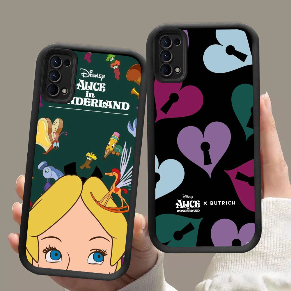 DF-94 Alice in Wonderland Luxury Soft Casing สําหรับ OPPO Reno 4 5 6 ค้นหา X3 Lite Realme C65 Narzo 