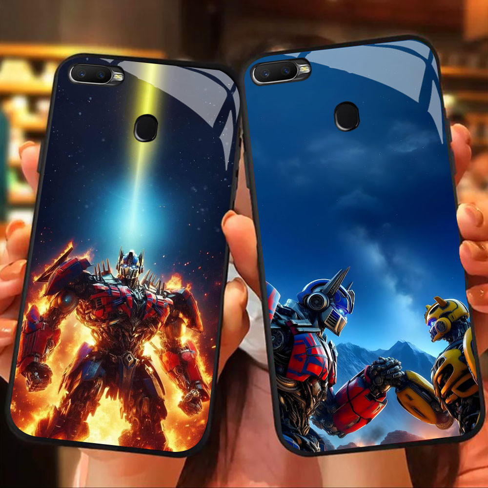 MK-102 Transformer Liquid HD Glass Casing สําหรับ OPPO A7 A12 A12S A11K A5S F9 F7 F5 Realme 2 Pro