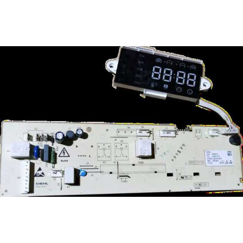 แผงควบคุมเครื่องซักผ้า C T L รุ่น X Q G 8 0 - P 3 B หมายเลขเฉพาะหลัก 1 4 จอแสดงผล