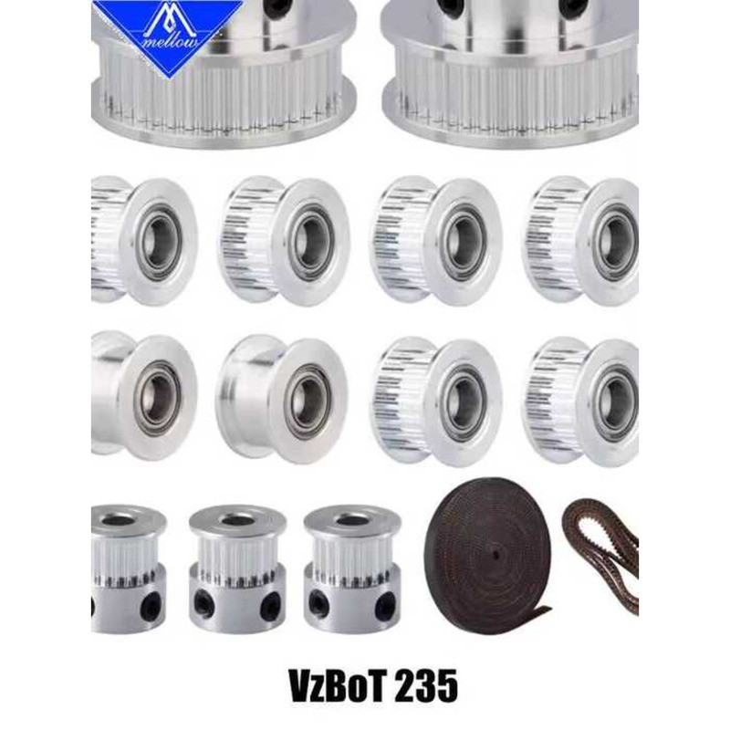 ชุดอุปกรณ์เสริมเครื่องพิมพ์ 3D Mellow High Matching Gates Belt VzBoT VZ235 ชุดพูลเลย์ 2GT พิเศษ