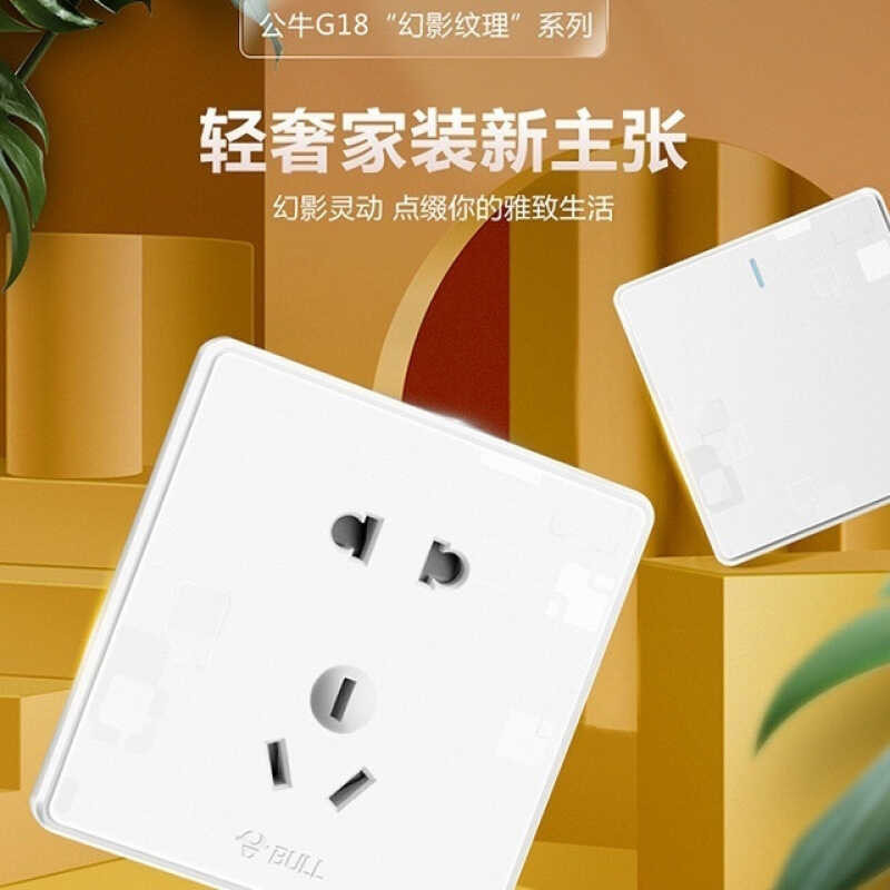 Bull Socket Panel G18 White Switch Socket Original Frameless usbg18 Switch Socket
