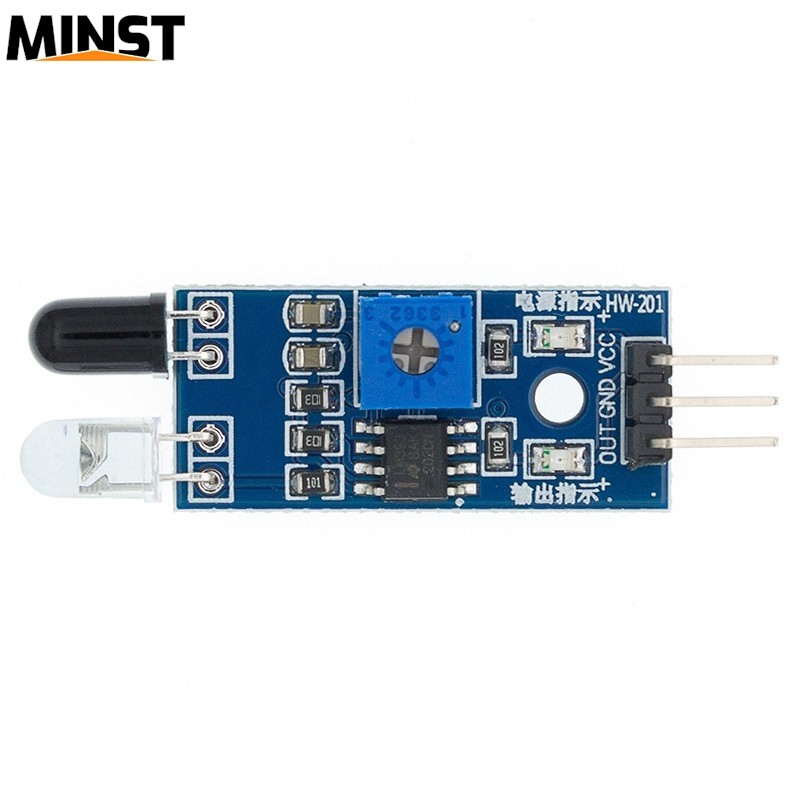 Reflection IR หลีกเลี่ยงอุปสรรคโมดูลเซ็นเซอร์อินฟราเรดสําหรับหุ่นยนต์รถยนต์อัจฉริยะ Aduino