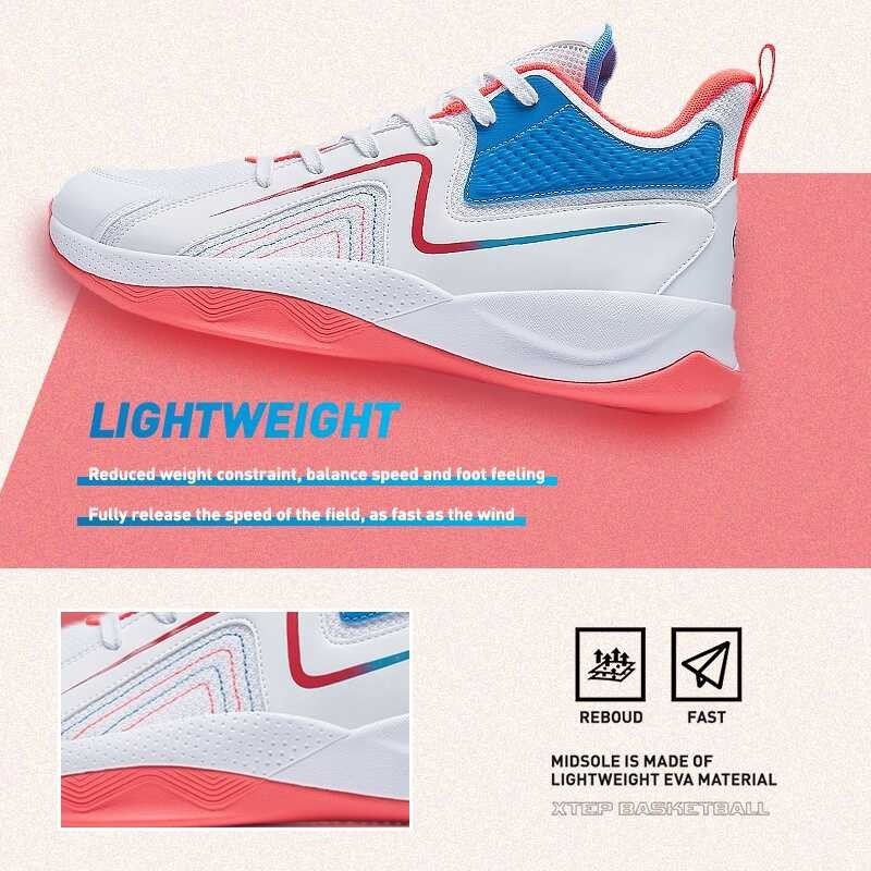 ❤ Xtep รองเท้าบาสเก็ตบอลผู้ชาย รีบาวด์ กันลื่น รองเท