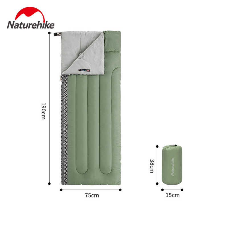 Naturehike ถุงนอนกลางแจ้งเบาพิเศษ L150,ถุงนอนใส่สบาย13 ℃ เคร