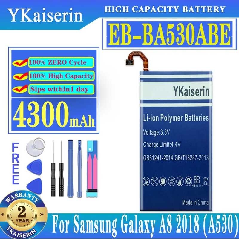 YKaiserin EB-BA530ABE 4300mAh เหมาะสำหรับ Samsung Galaxy A8 2018 SM-A530 A530F A530K L S W A530N /DS