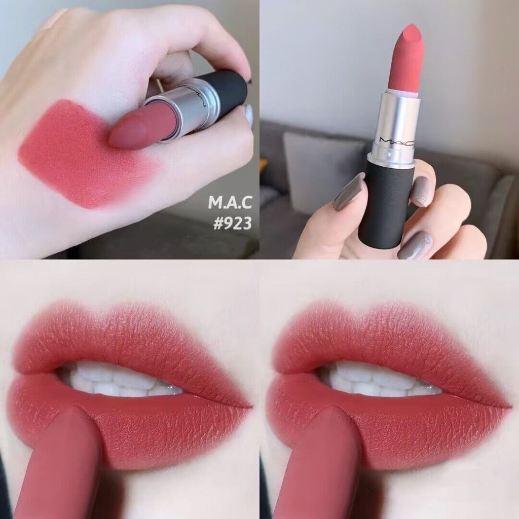 ของแท้100% M.A.C Powder Kiss Lipstick MAC Lip Matte / Satin #813 #923