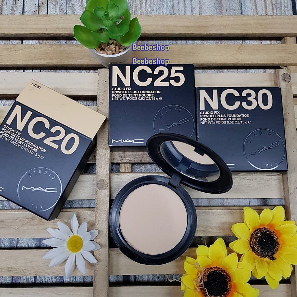 แป้งผสมรองพื้น MAC Studio Fix Powder Plus Foundation 15g เลือกได้เลยจ้า NC20 NC25 NC30 NC35