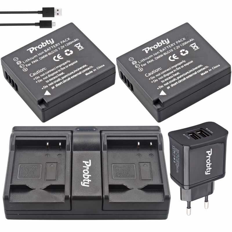 2 f ชิ้น DMW-BLG10 DMW BLG10 แบตเตอรี่ + USB ชาร์จคู่สำหรับ Panasonic