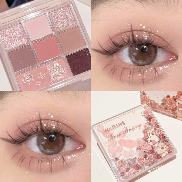 พาเลทตา rom and nd พาเลทตา HOLD LIVE Paris Garden Eyeshadow Palette Milk Tea Earth Tone Matte Pearl