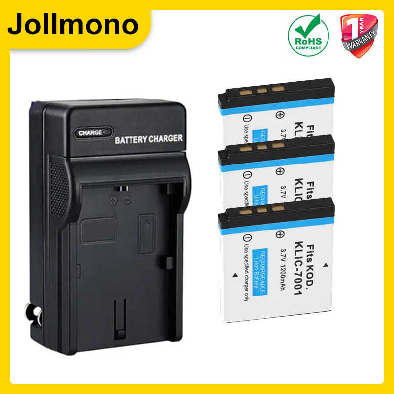 แบตเตอรี่กล้อง D7b K7001 Klic-7001 Klic7001 1200Mah + สายชาร์จ AC สำห