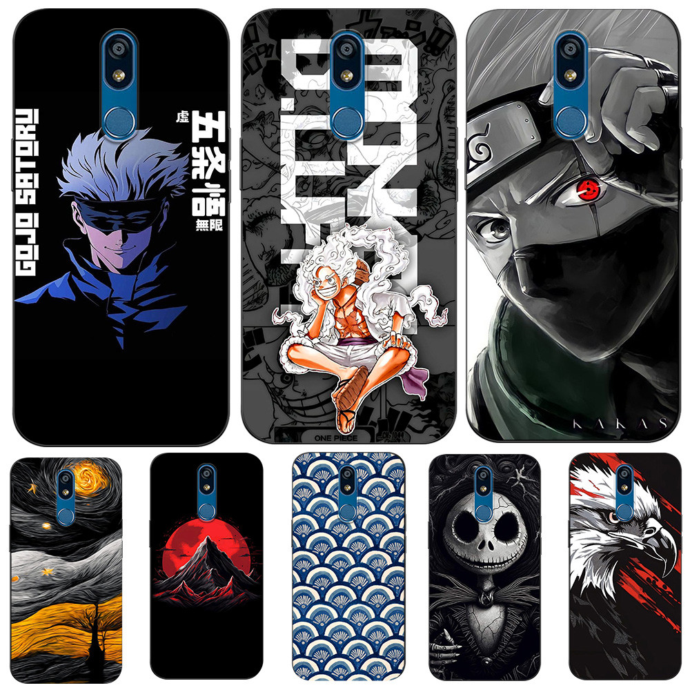 สําหรับ LG K40 K12 + LG K12 Plus LG X4 2019 กรณีโทรศัพท์ปกหลังซิลิคอนสีดํา Tpu Cool อะนิเมะ