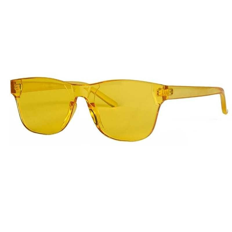 {HOT]  2019 Ocean Piece Mirror Candy Color Convex Nose Bridge Korean Fashion Trend Sunglasse