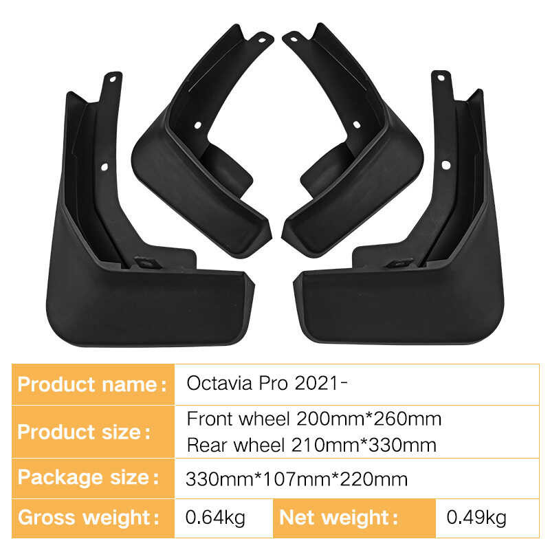 สำหรับ SKODA SHARP FABIA 2012-2014 บังโคลนรถ