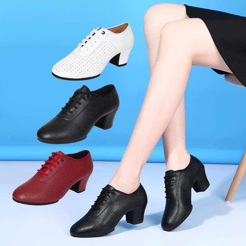 Qsuccua New adult women's soft-soled Latin tango jazz dance practice performance shoes
