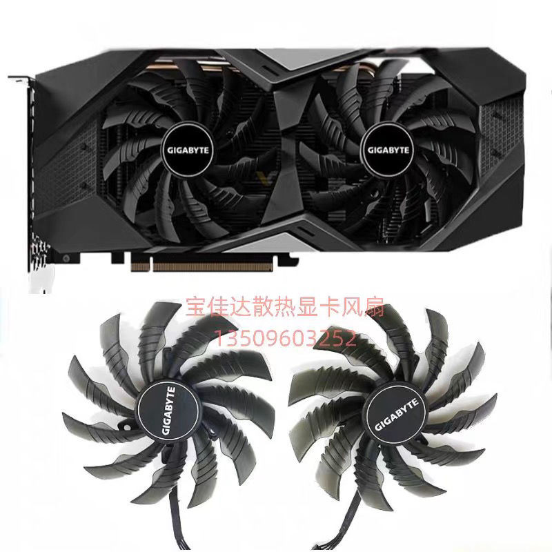 Gigabyte GTX1660/1660ti/RTX 2060/2060S/2070 3060 Falcon กราฟิกการ์ดพัดลมเงียบ