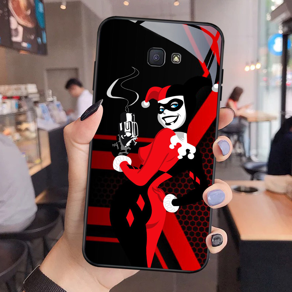 NC-76 S-Sexy Harley Quinn Kaca Glass Case สําหรับ Samsung J7 Prime J6 J4 Core Pro Plus หมายเหตุ 9
