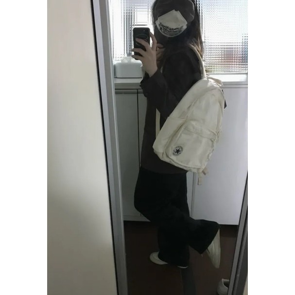 ♞[Converse] Converse GO-2 Backpack กระเป๋า Unisex สีฟ้า/ขาว 2025