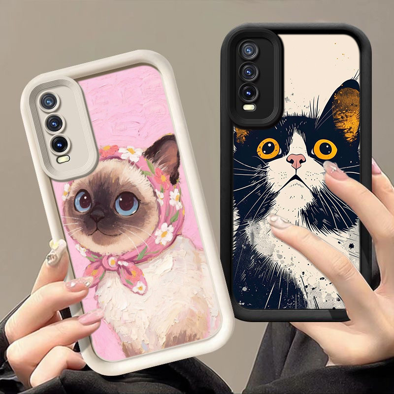สำหรับ Redmi 14C 14R 13C 12C 12 11A เคสโทรศัพท์มือถือ ดวงตานางฟ้า กรณ S301 Cute cat Cartoon Design