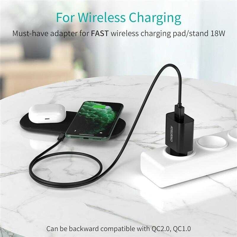 CHOETECH สายชาร์จเร็ว Quick 3.0 18W USB Charge Foriphone Huawei Samsung Xiaomi Redmi Fa