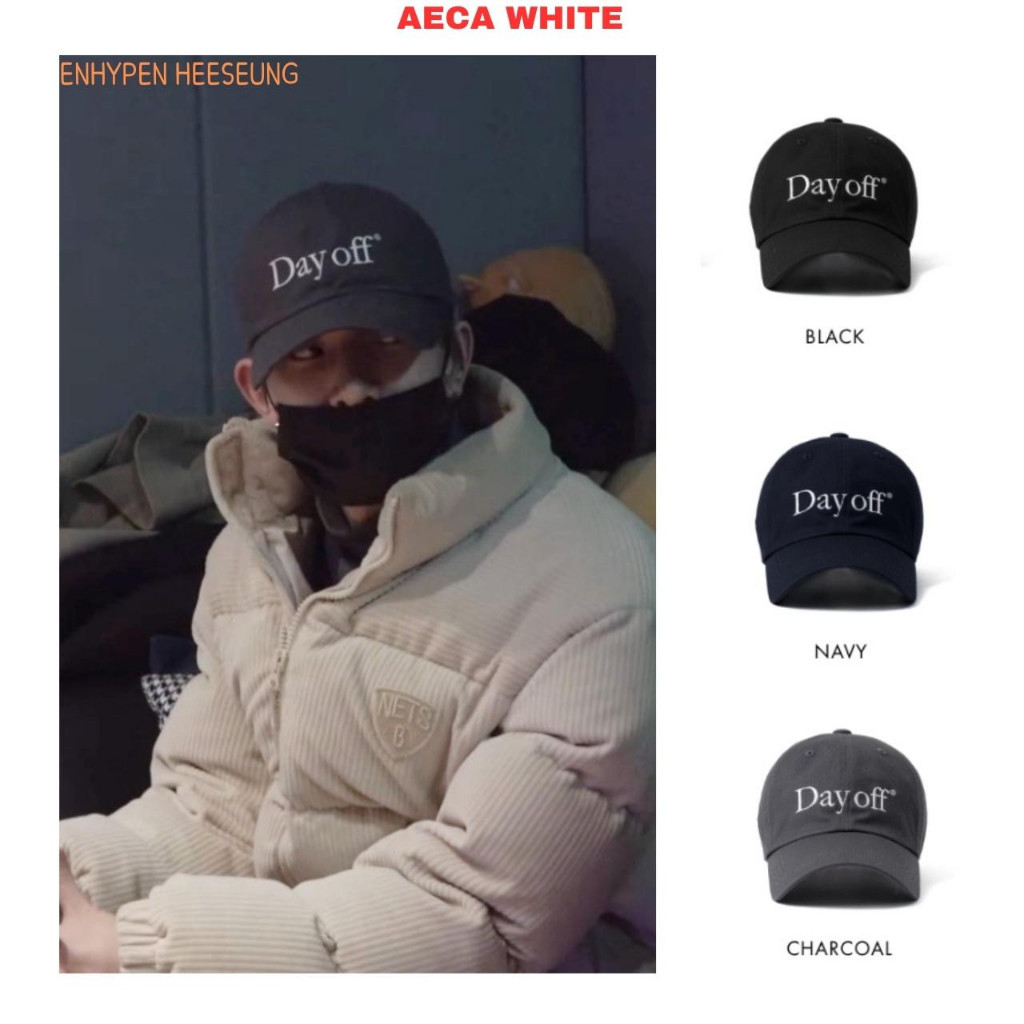 [AECA White] หมวกแก๊ป วันปิด / UNISEX / 3 สี / สินค้าเกาหลี / [เลือก ENHYPEN HEESEUNG] / ของแท้ 100