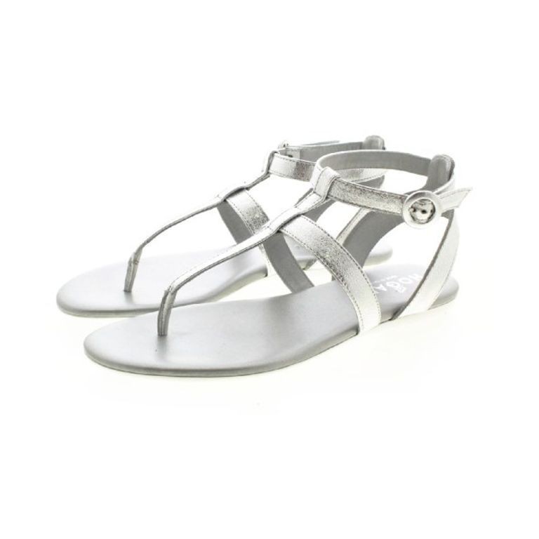 HOGAN n M 5 Sandals Silver Women 22.5cm Direct from Japan Secondhand
