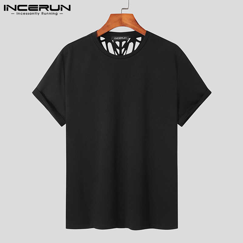 หล่อพอดีใหม่ผู้ชายเซ็กซี่สบาย 6Ba Camiseta ผู้ชายกลวงอ