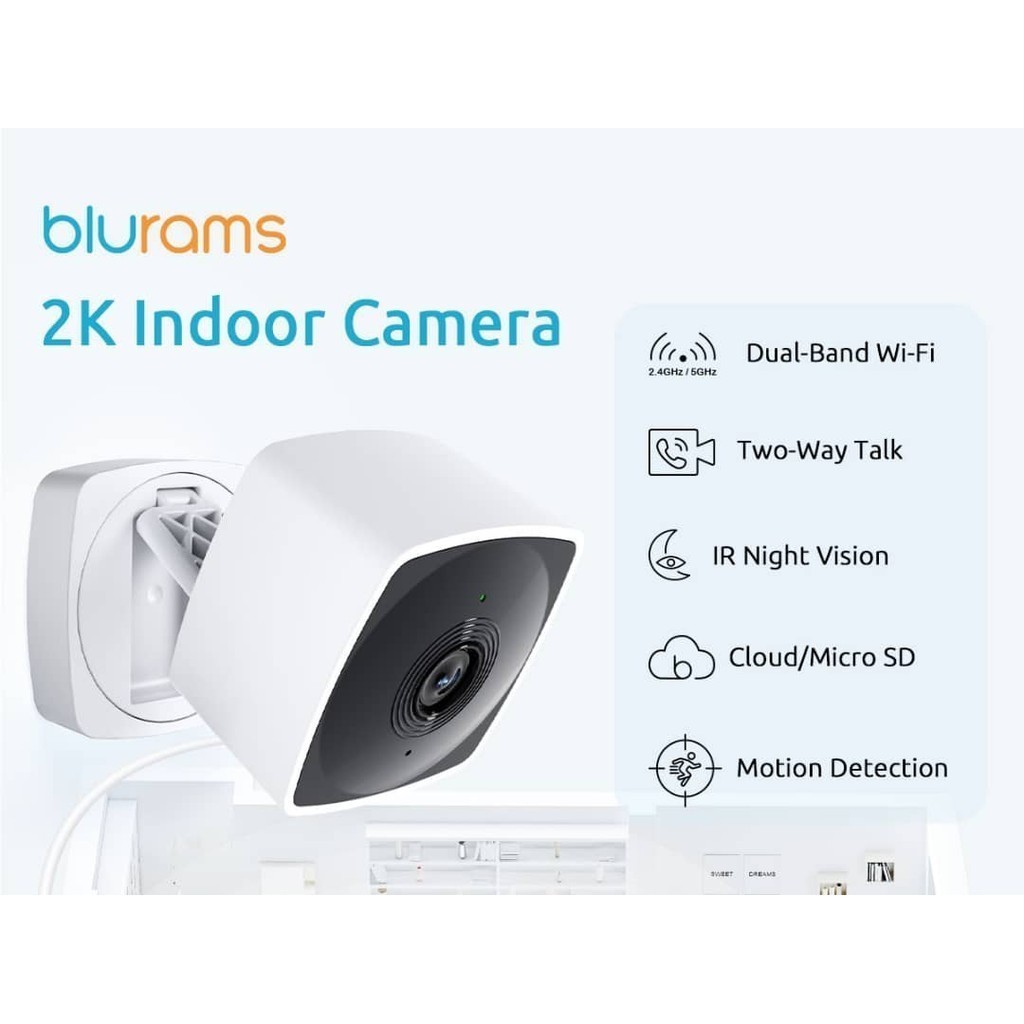 Bs Blurams A12S FoldVue 5G Home Pro กล้อง 2K HD สี Night Vision Wifi Motion Detection กล้องวงจรปิดไ