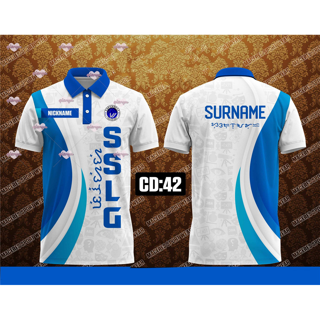 [ฟรี CUSTOME]2025 SSLG SUBLIMATION UNIFORM POLOshirt สําหรับผู้ชายผู้หญิงสวมเสื้อโปโลชายโลโก้ SUBLIM