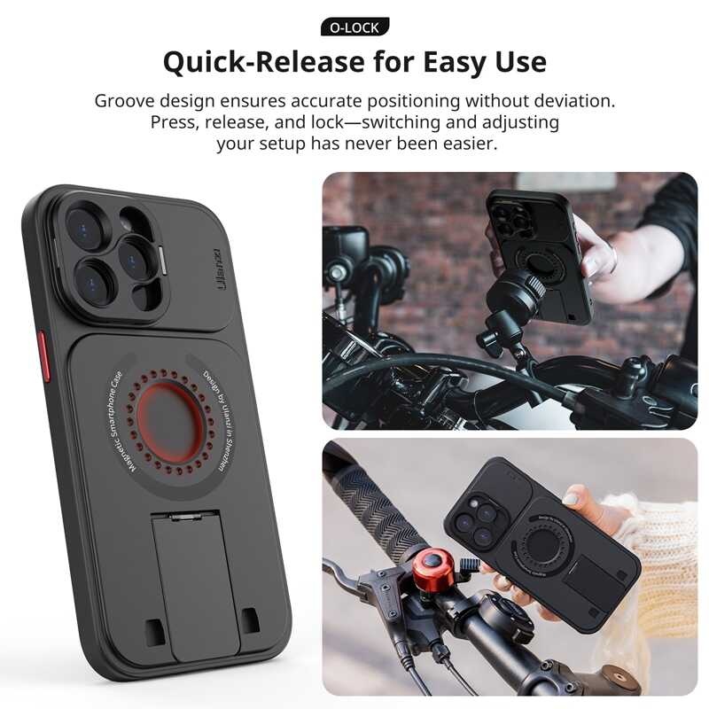 Δ Ulanzi O-Lock โทรศัพท์มือถือวิดีโอชุดสำหรับ Iphone 15 / Pro Max