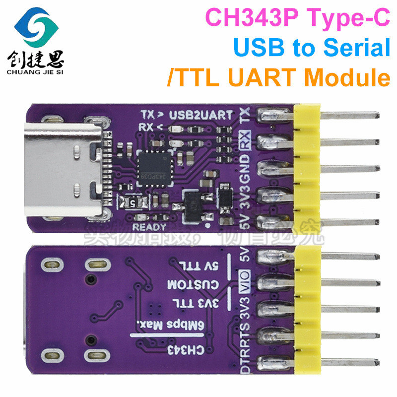 CH343P โมดูล USB ถึง TTL/UART USB ถึงความเร็วสูง Abnormal Step Serial Port Microcontroller Serial Po