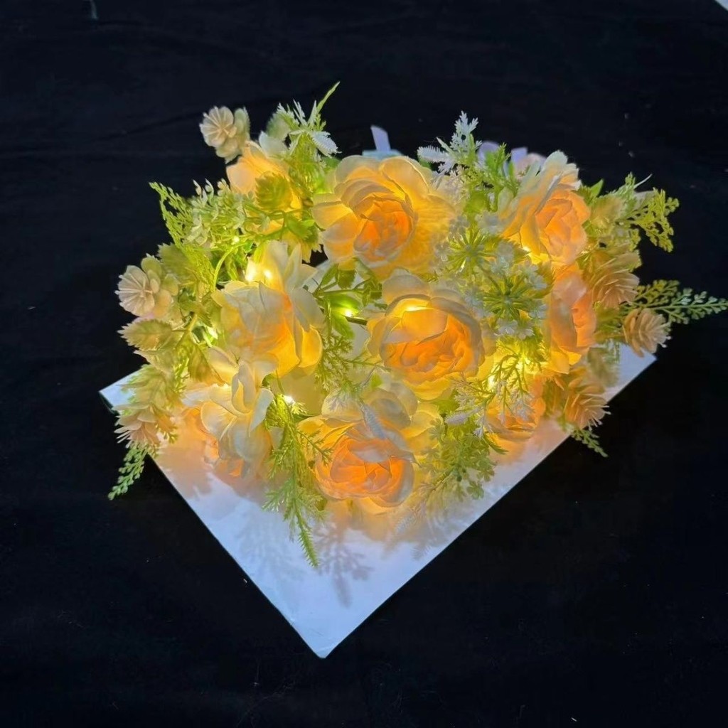 Flowers Rattan Garland Flowers Luminous Flowers Flowers Flowers Night Market Night Market Fairy ถ่า