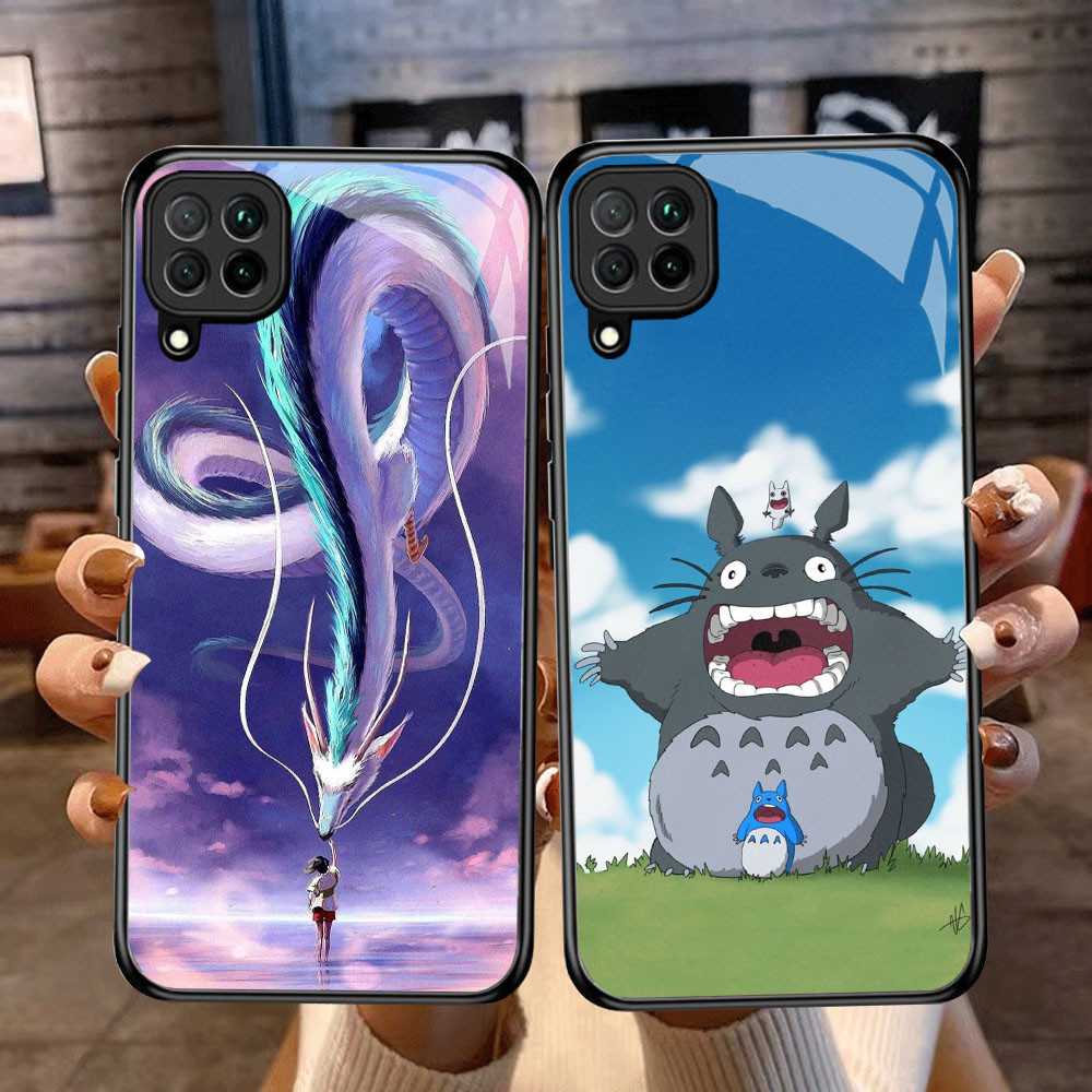 DF-76 Hayao Miyazaki Totoro TPU HD Glass Casing สําหรับ Samsung A12 M32 M12 A22 5G