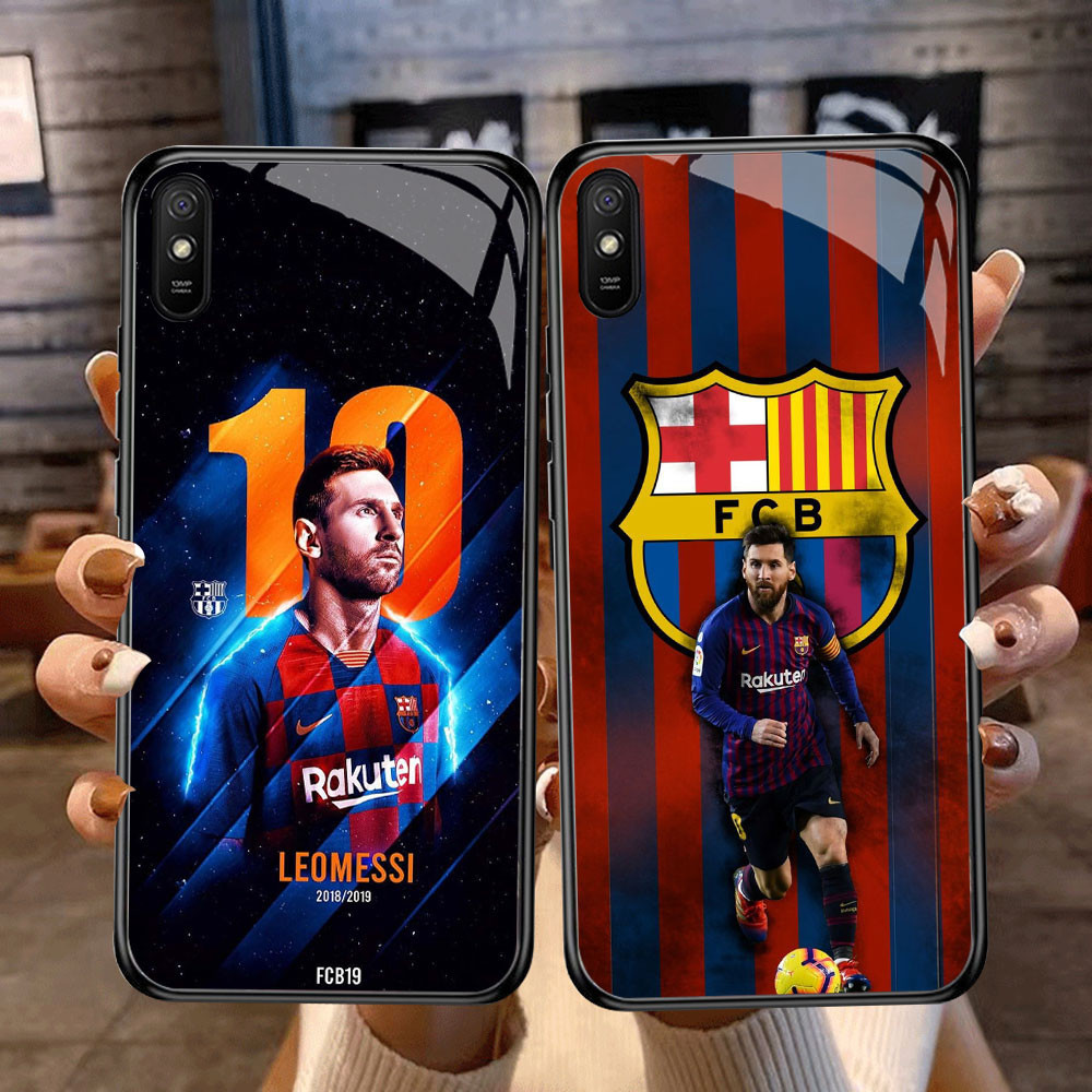 DF-87 Messi in Barcelona Club TPU HD Glass Casing สําหรับ Xiaomi Redmi 9A 9i 7 หมายเหตุ 7 Pro