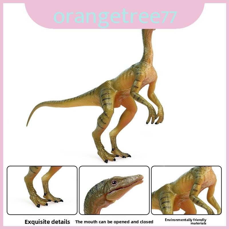 Jurassic Compsognathus และ Eoraptor Lunensis ตุ๊กตาไดโนเสาร์พลาสติกจําลองแขนแบบประกบปากและเปิด