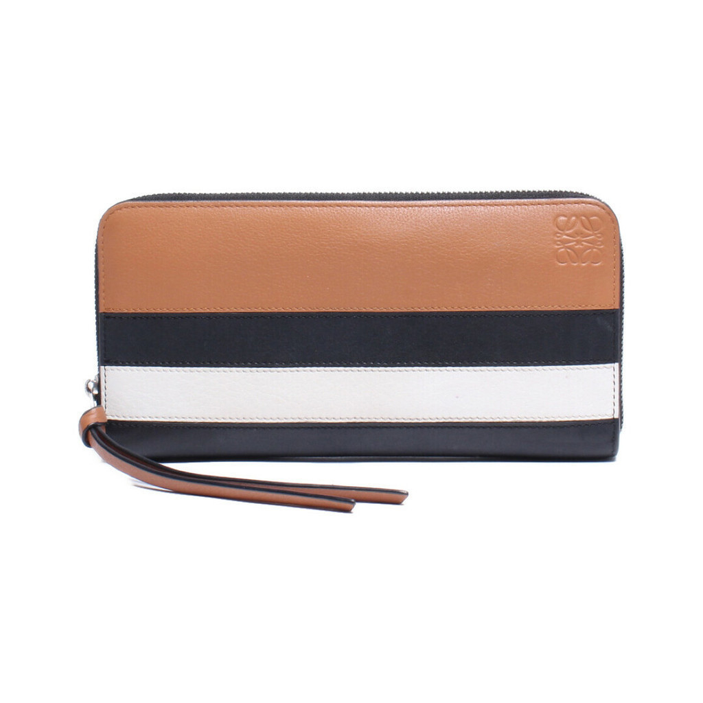 Loewe กระเป๋าสตางค์ใบยาว ซิปกลม ส่งตรงจากญี่ปุ่น มือสอง
