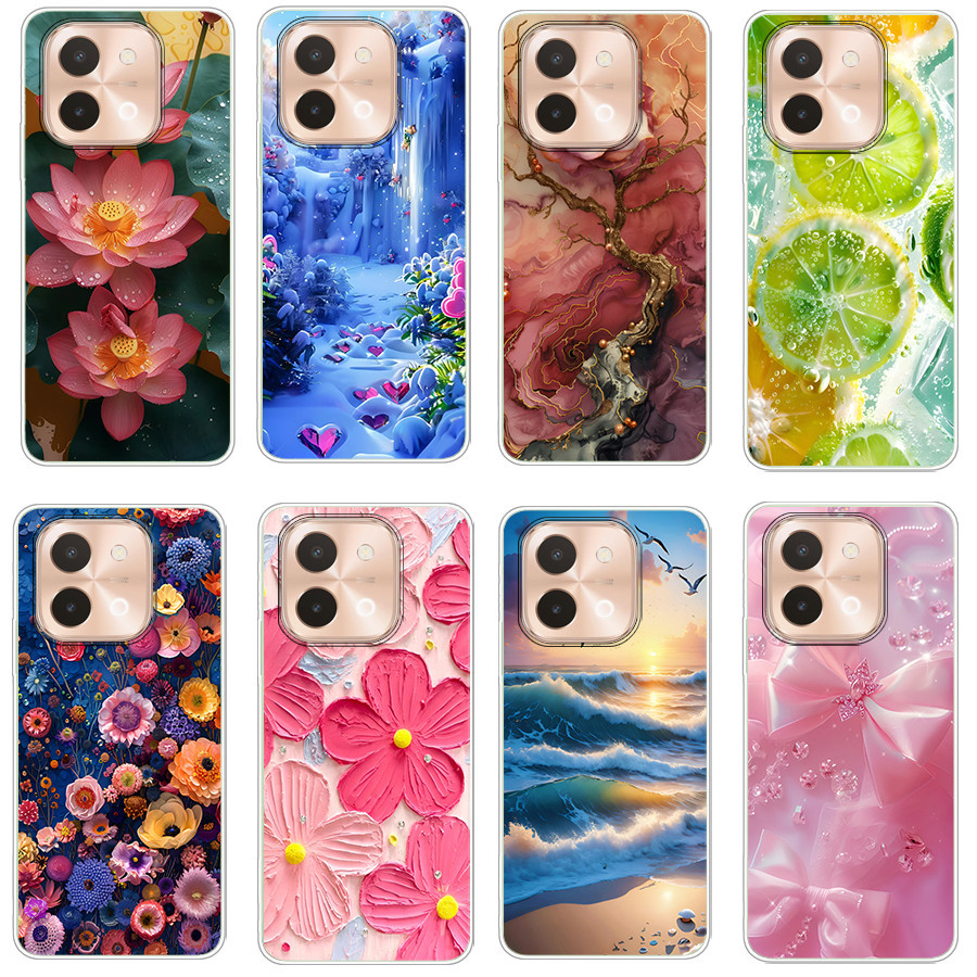 ปลอกสําหรับ vivo Y28 4G Soft Case TPU พิมพ์ฝาครอบโทรศัพท์